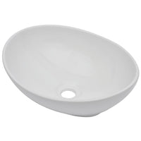 Set Mobili da Bagno 2 pz Ceramica Bianco 279339