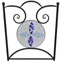 Set Bistrò 3 pz con Mosaico in Ceramica Blu e Bianco 279413