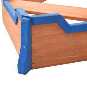 Sabbiera Nave dei Pirati in Legno di Abete 190x94,5x101 cm 92171