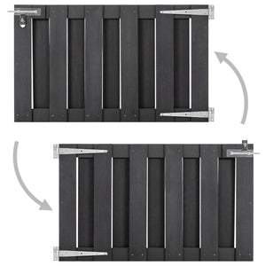 Cancello da Giardino in WPC 100x60 cm Grigio 49081