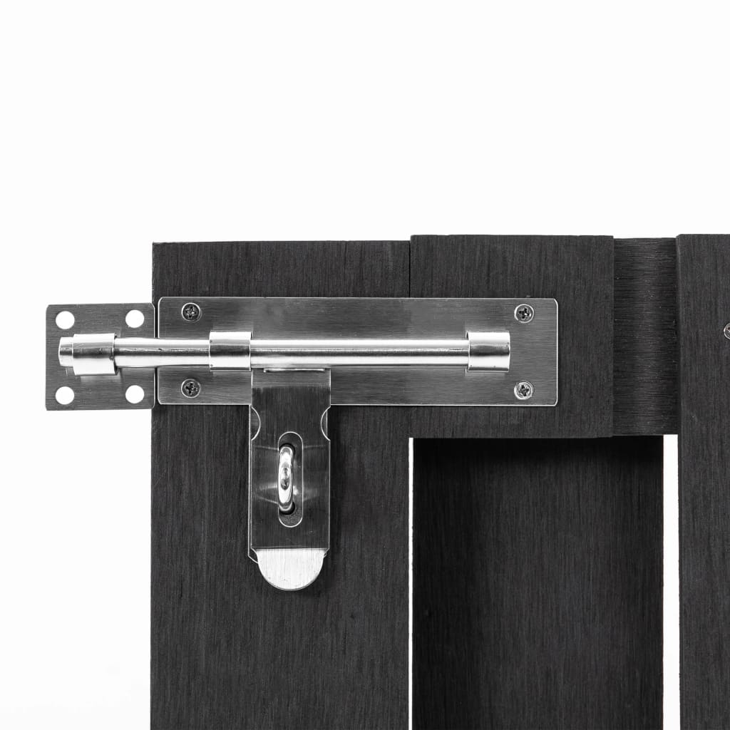 Cancello da Giardino in WPC 100x60 cm Grigio 49081