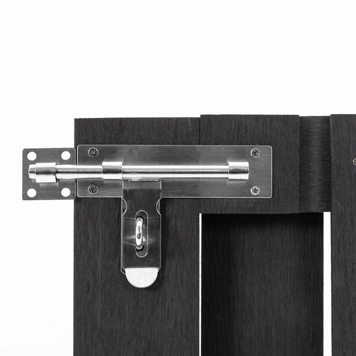 Cancello da Giardino in WPC 100x60 cm Grigio 49081