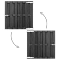 Cancello da Giardino-Porta da giardino in WPC 100x100 cm Grigio