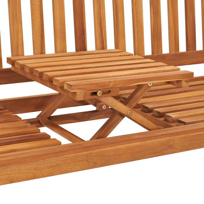 Panca Giardino 3 Posti con Tavolino 150 cm Legno Massello Teak