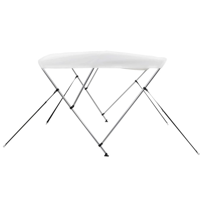 Bimini di Prua con Tendalino a 3 Archi Bianco 183x180x137 cm 92361