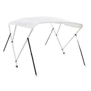 Bimini di Prua con Tendalino a 3 Archi Bianco 183x196x137 cm 92362