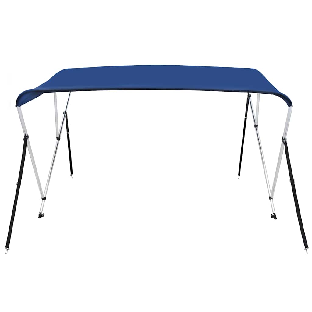 Bimini di Prua con Tendalino a 3 Archi Blu 183x140x137 cm 92363