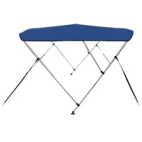 Bimini di Prua con Tendalino a 3 Archi Blu 183x160x137 cm 92364