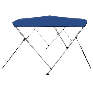 Bimini di Prua con Tendalino a 3 Archi Blu 183x160x137 cm 92364