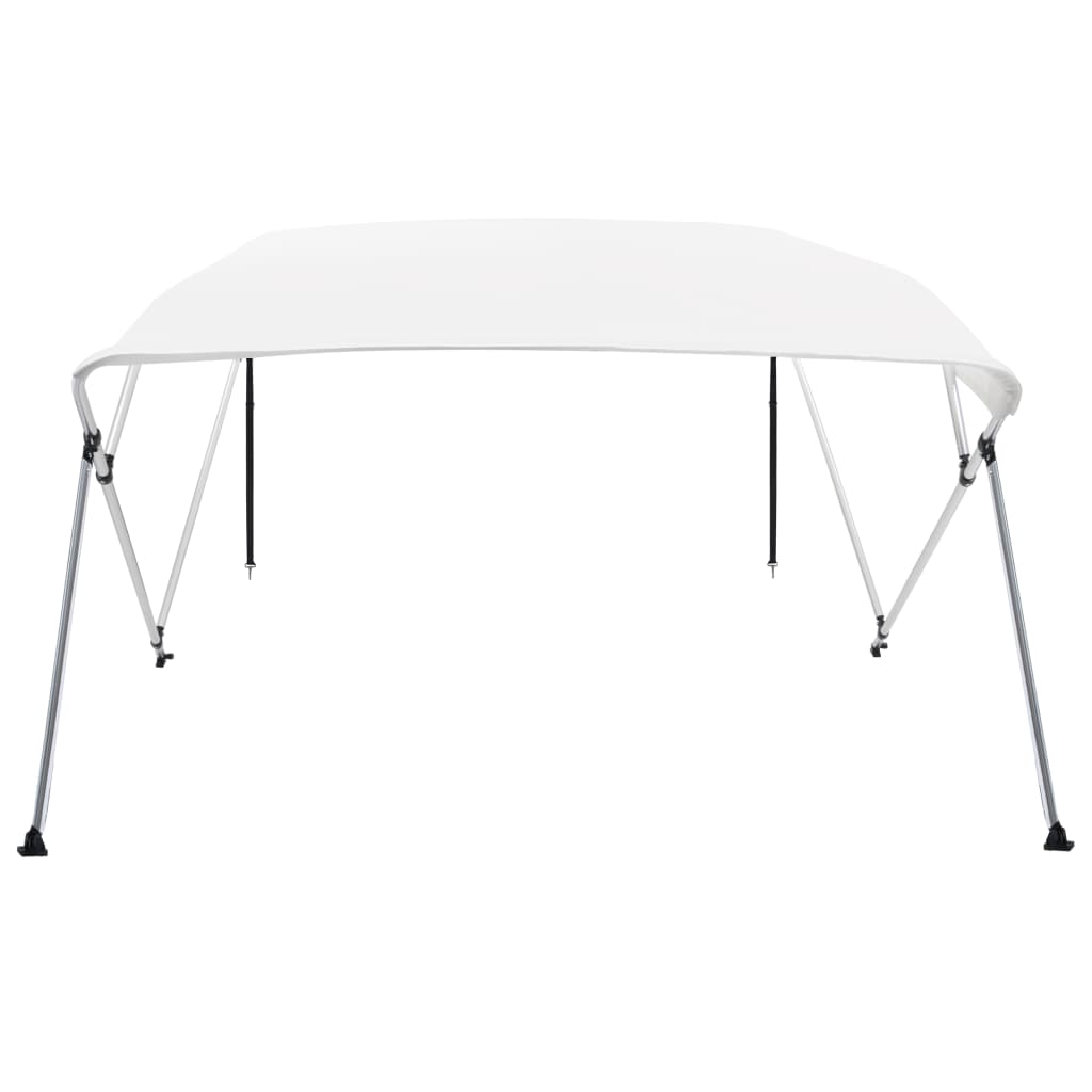 Bimini di Prua con Tendalino a 4 Archi Bianco 243x196x137 cm cod mxl 71558