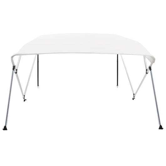 Bimini di Prua con Tendalino a 4 Archi Bianco 243x196x137 cm cod mxl 71558