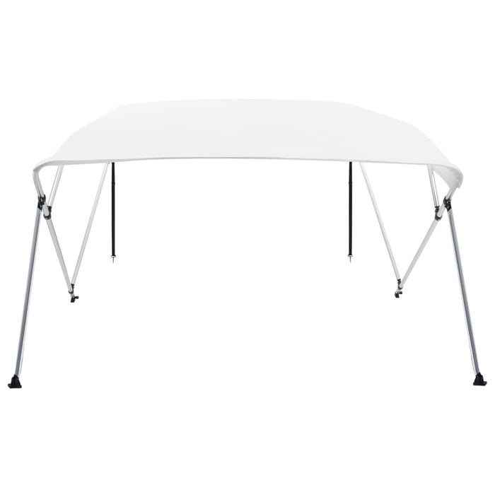 Bimini di Prua con Tendalino a 4 Archi Bianco 243x196x137 cm cod mxl 71558