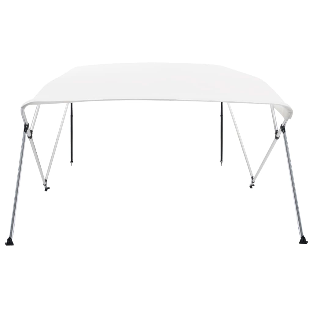 Bimini di Prua con Tendalino a 4 Archi Bianco 243x210x137 cmcod mxl 80081
