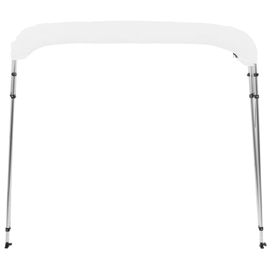Bimini di Prua con Tendalino a 4 Archi Bianco 243x210x137 cm 92369