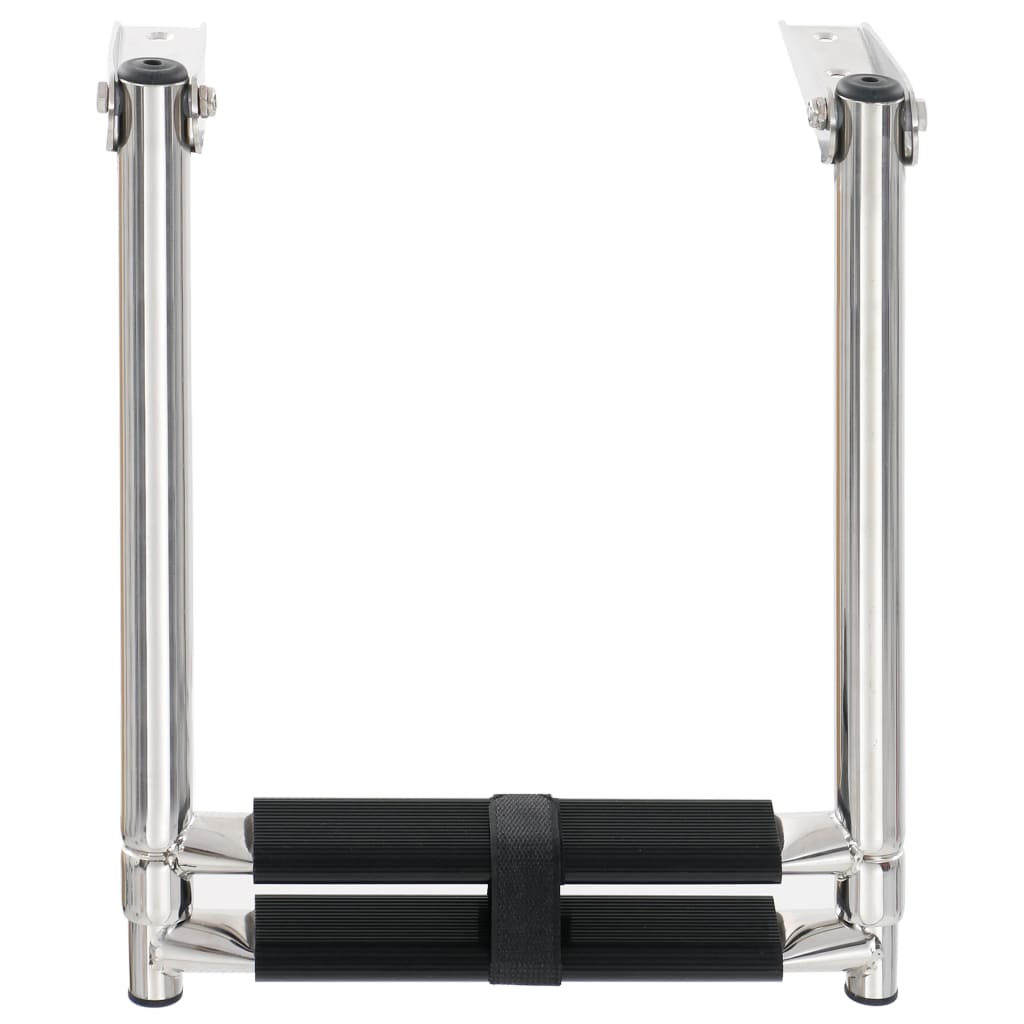 Scaletta di Imbarco Pieghevole a 2 Gradini in Acciaio Inox