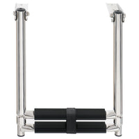 Scaletta di Imbarco Pieghevole a 2 Gradini in Acciaio Inox