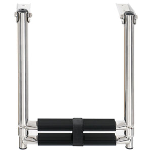 Scaletta di Imbarco Pieghevole a 2 Gradini in Acciaio Inox