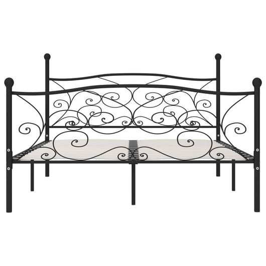 Giroletto con Doghe Nero in Metallo 180x200 cm 284459