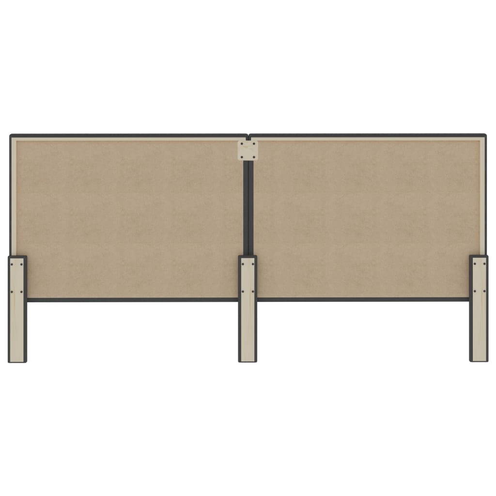 Testiera Letto Grigio Scuro in Tessuto 200x200 cm 287471