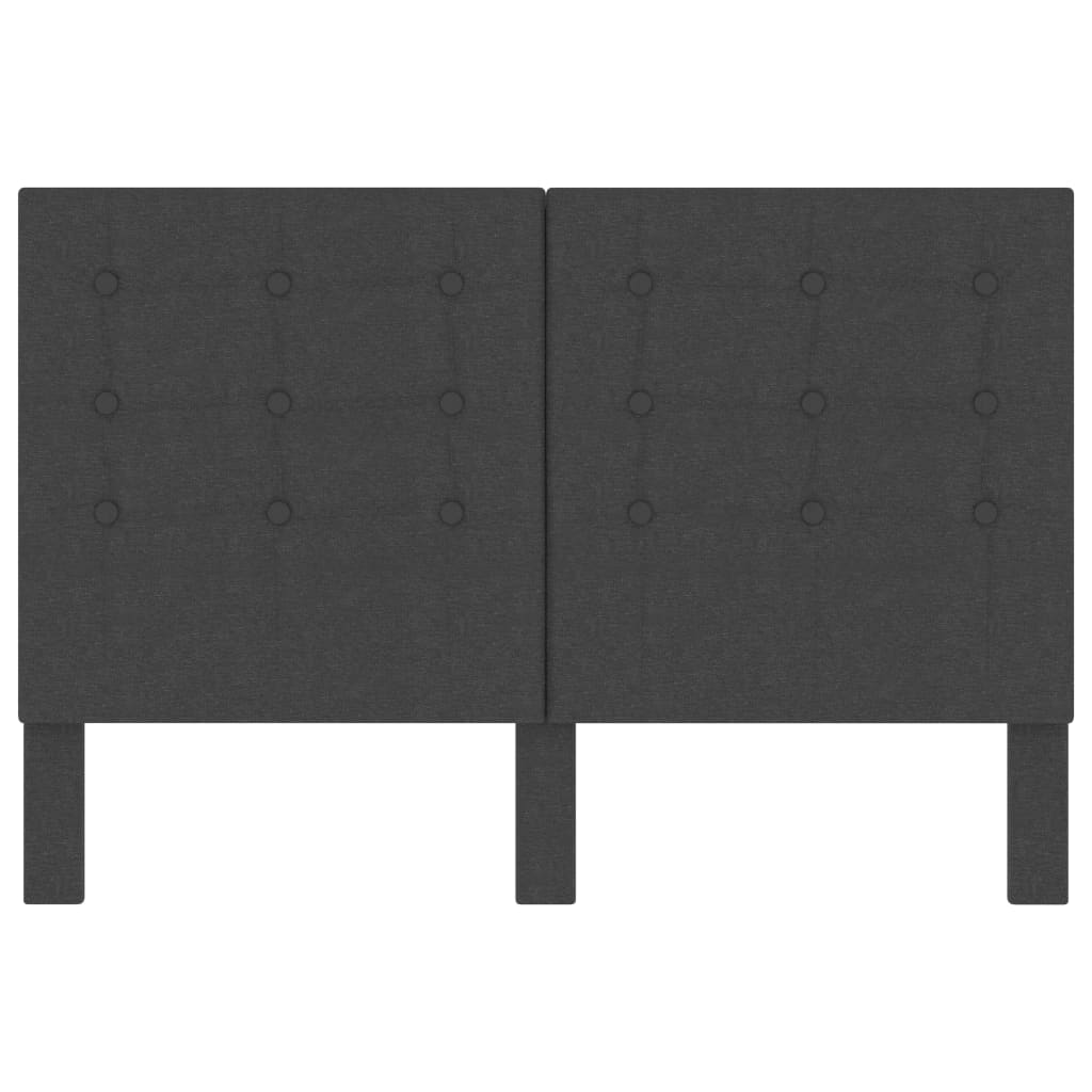 Testiera Letto Trapuntata Grigio Scuro in Tessuto 140x200 cm 287472