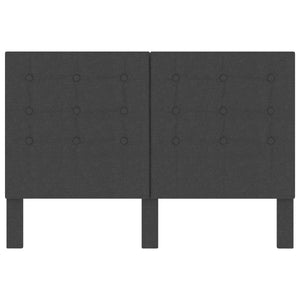 Testiera Letto Trapuntata Grigio Scuro in Tessuto 140x200 cm 287472