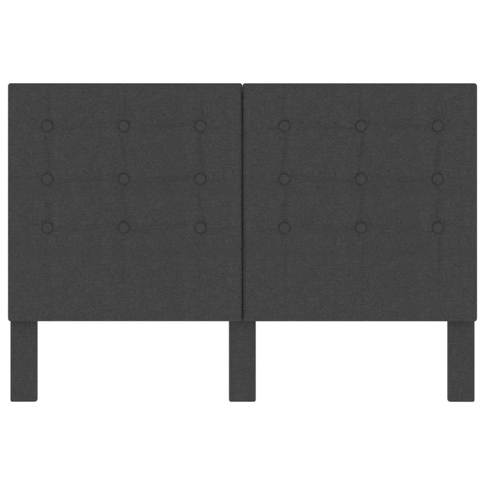 Testiera Letto Trapuntata Grigio Scuro in Tessuto 140x200 cm 287472