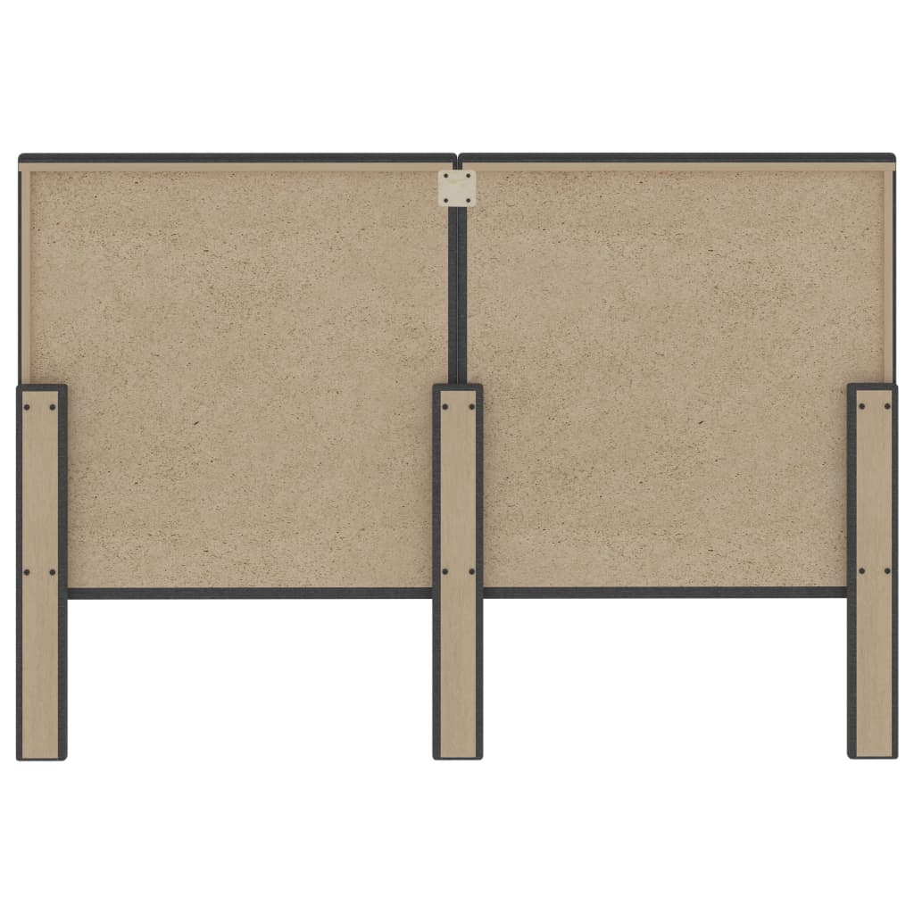 Testiera Letto Trapuntata Grigio Scuro in Tessuto 140x200 cm 287472