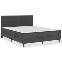Testiera Letto Trapuntata Grigio Scuro in Tessuto 160x200 cm 287473