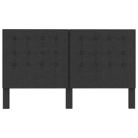 Testiera Letto Trapuntata Grigio Scuro in Tessuto 160x200 cm 287473