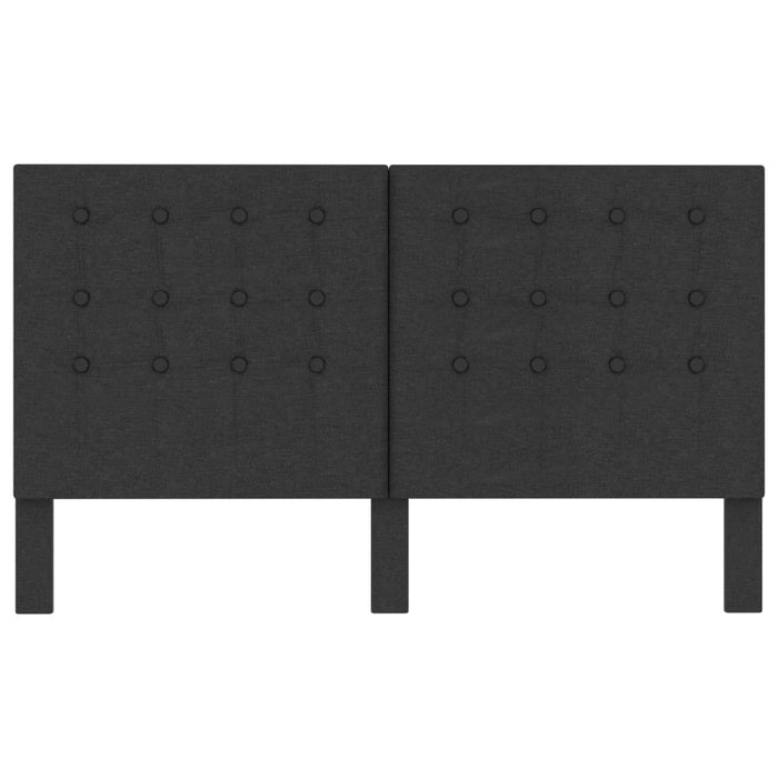 Testiera Letto Trapuntata Grigio Scuro in Tessuto 160x200 cm 287473