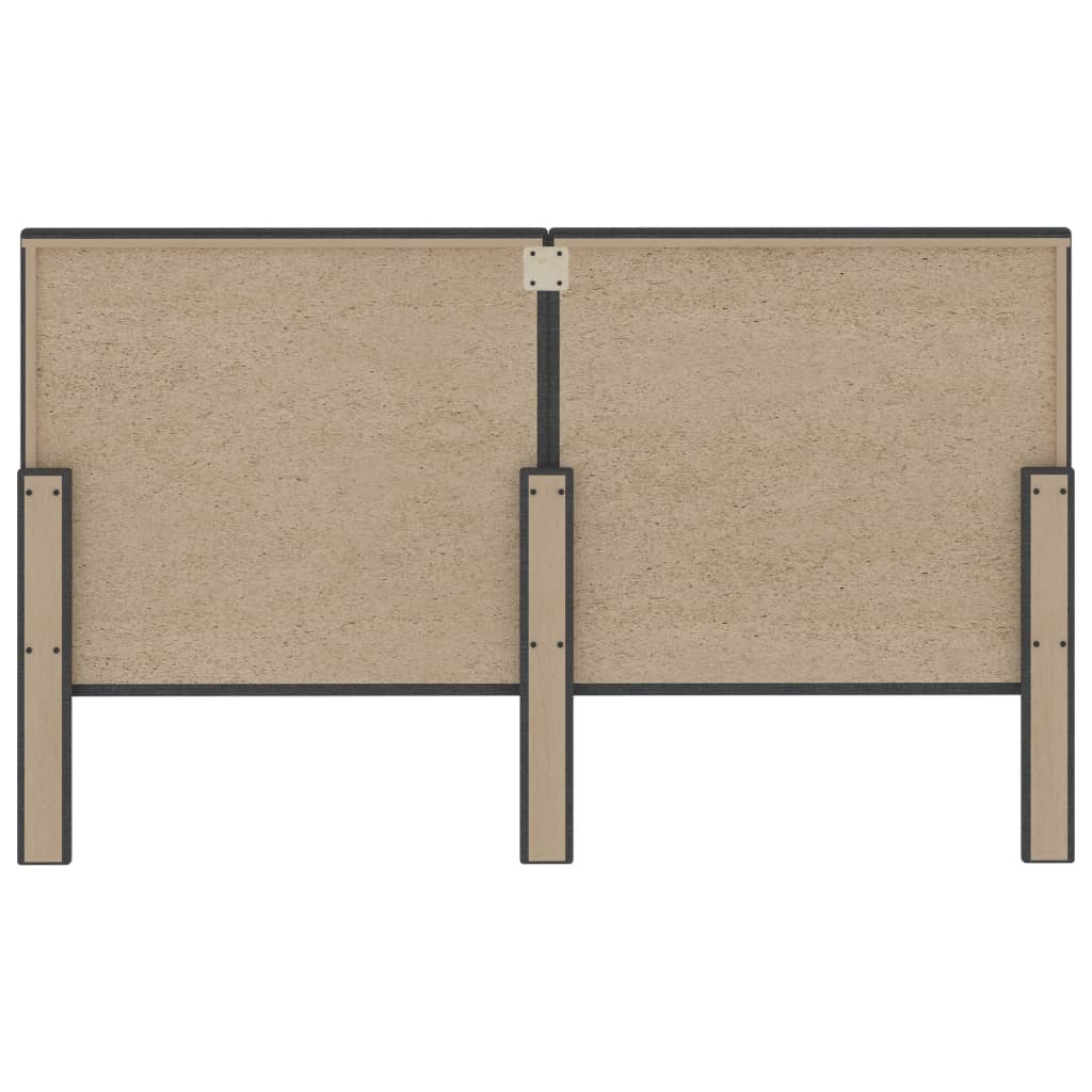 Testiera Letto Trapuntata Grigio Scuro in Tessuto 160x200 cm 287473