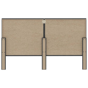 Testiera Letto Trapuntata Grigio Scuro in Tessuto 160x200 cm 287473