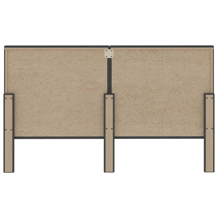 Testiera Letto Trapuntata Grigio Scuro in Tessuto 160x200 cm 287473