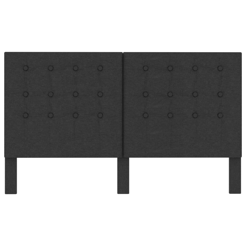 Testiera Letto Trapuntata Grigio Scuro in Tessuto 180x200 cm 287474