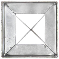 Picchetti di Terra 12 pz Argento 10x10x76 cm in Acciaio Zincato 145421