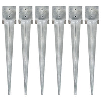 Picchetti di Terra 6 pz Argento 14x14x91 cm in Acciaio Zincato cod mxl 77098