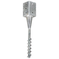 Picchetti di Terra 2 pz Argento 9x9x56 cm in Acciaio Zincato cod mxl 71628