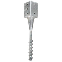 Picchetti di Terra 6 pz Argento 9x9x56 cm in Acciaio Zincato 145440