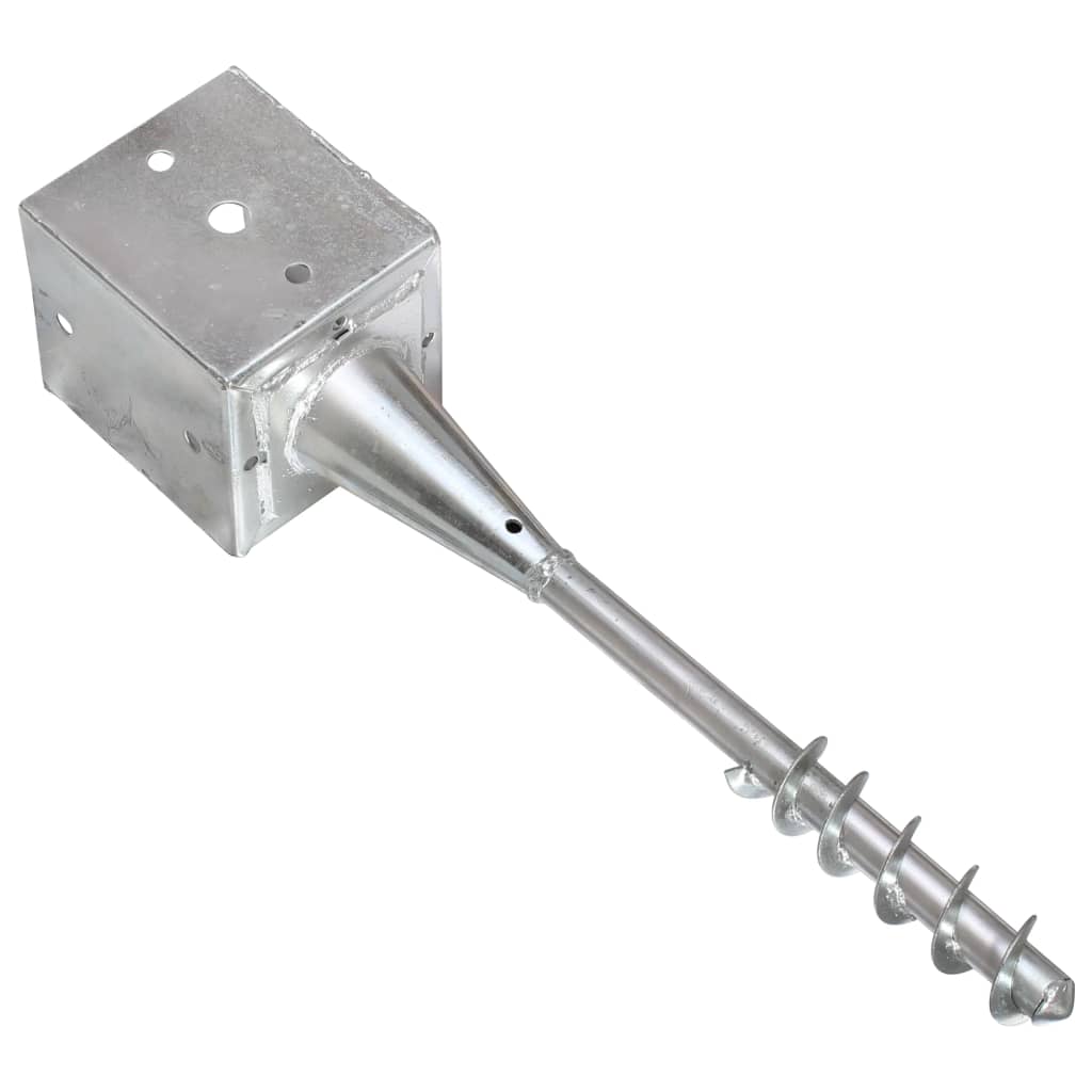 Picchetti di Terra 2 pz Argento 12x12x56 cm in Acciaio Zincato 145443