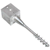 Picchetti di Terra 2 pz Argento 12x12x56 cm in Acciaio Zincato 145443