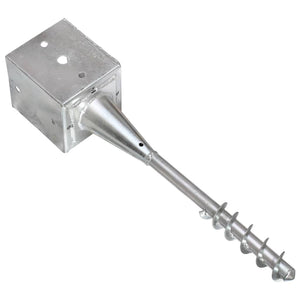 Picchetti di Terra 2 pz Argento 12x12x56 cm in Acciaio Zincato 145443