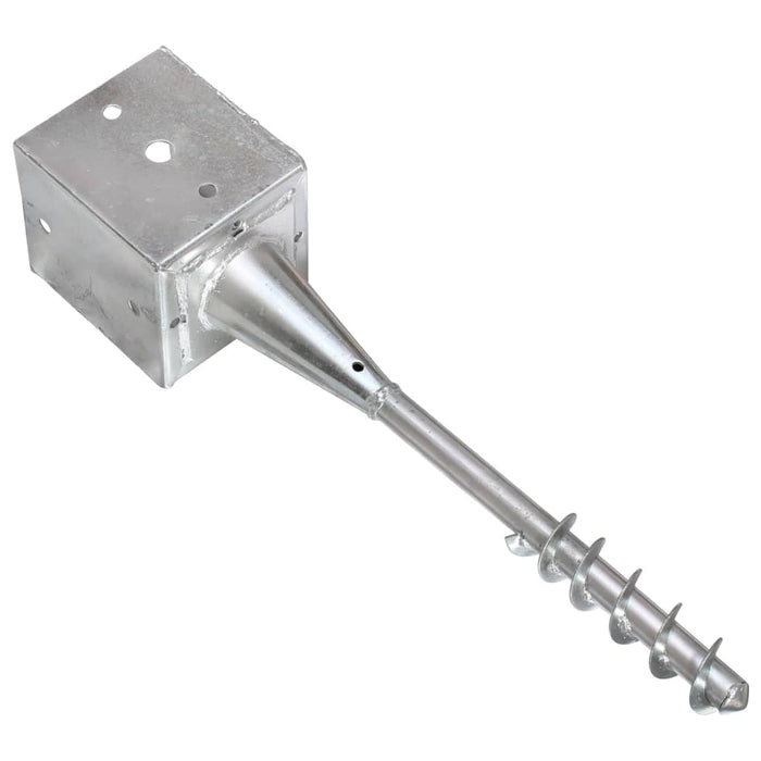 Picchetti di Terra 6 pz Argento 12x12x56 cm in Acciaio Zincato