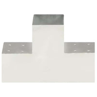 Connettori Pali a Forma di T 4 pz in Metallo Zincato 101x101 mm cod mxl 70972