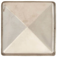 Tappi per Pali a Piramide 6 pz in Acciaio Inox 81x81 mm