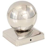 Tappi per Pali 6 pz Estremità a Globo in Acciaio Inox 91x91 mm 145495