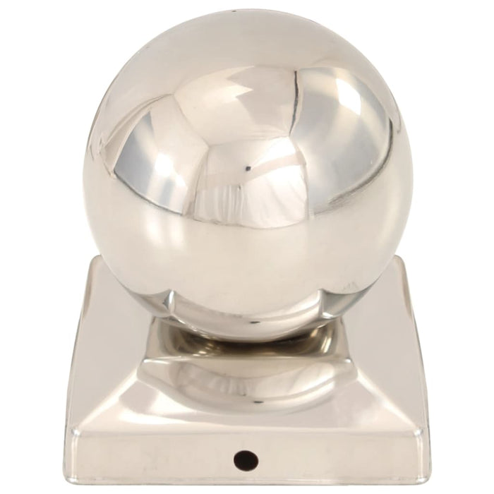 Tappi per Pali 6 pz Estremità a Globo in Acciaio Inox 91x91 mm 145495