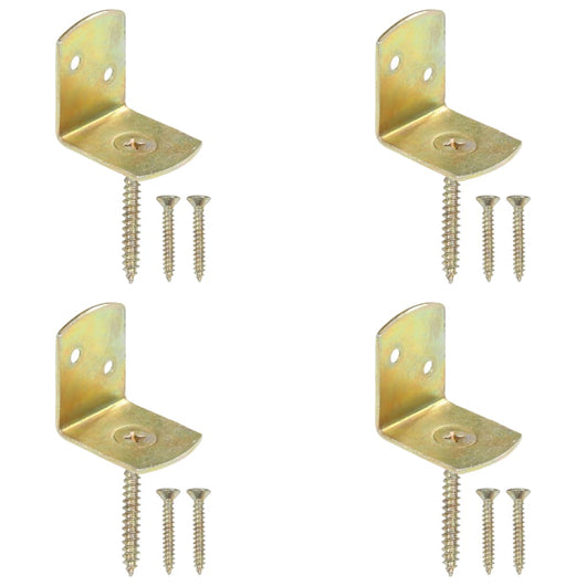 Staffe per Pannello di Recinzione 4 pz a L in Metallo Zincato cod mxl 69943