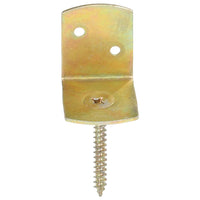 Staffe per Pannello di Recinzione 24 pz a L in Metallo Zincato