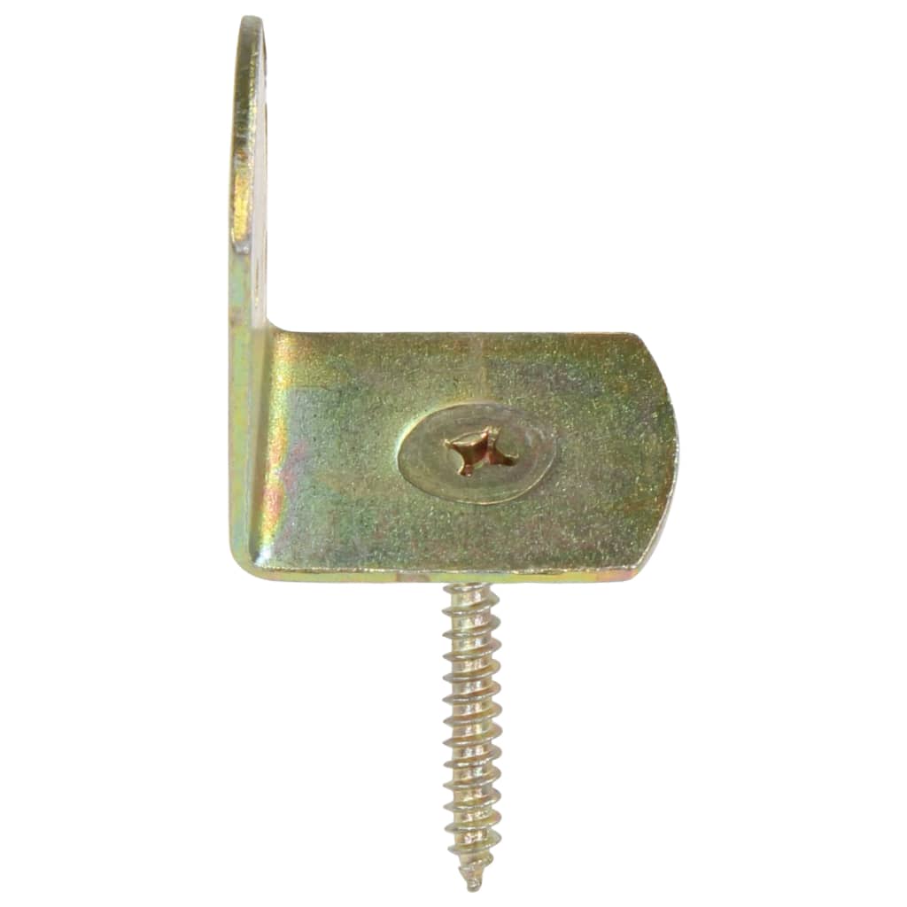 Staffe per Pannello di Recinzione 24 pz a L in Metallo Zincato