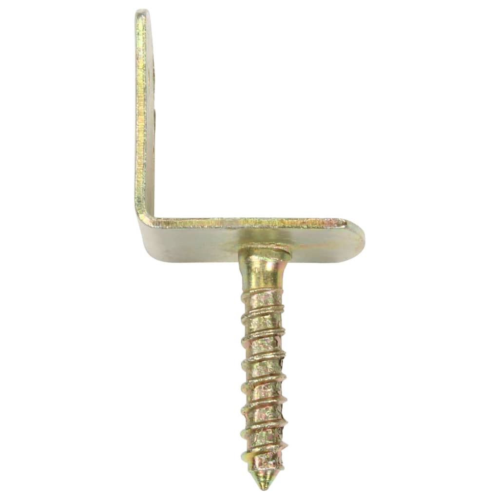 Staffe per Pannello di Recinzione 24 pz a L in Metallo Zincato 145505